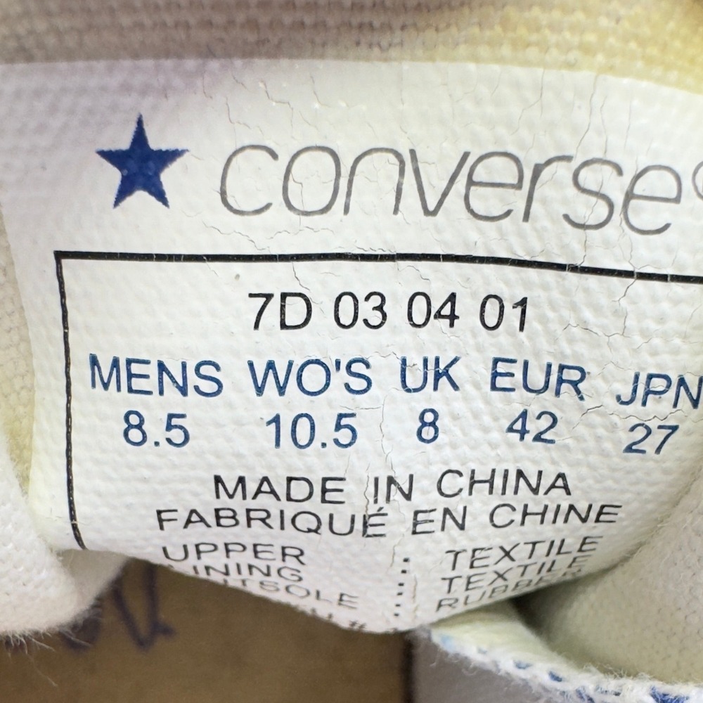 Converse Chuck Taylor All Star High Top Blue Men 8.5 Women 10.5 Sneaker Canvas - Picture 12 of 15